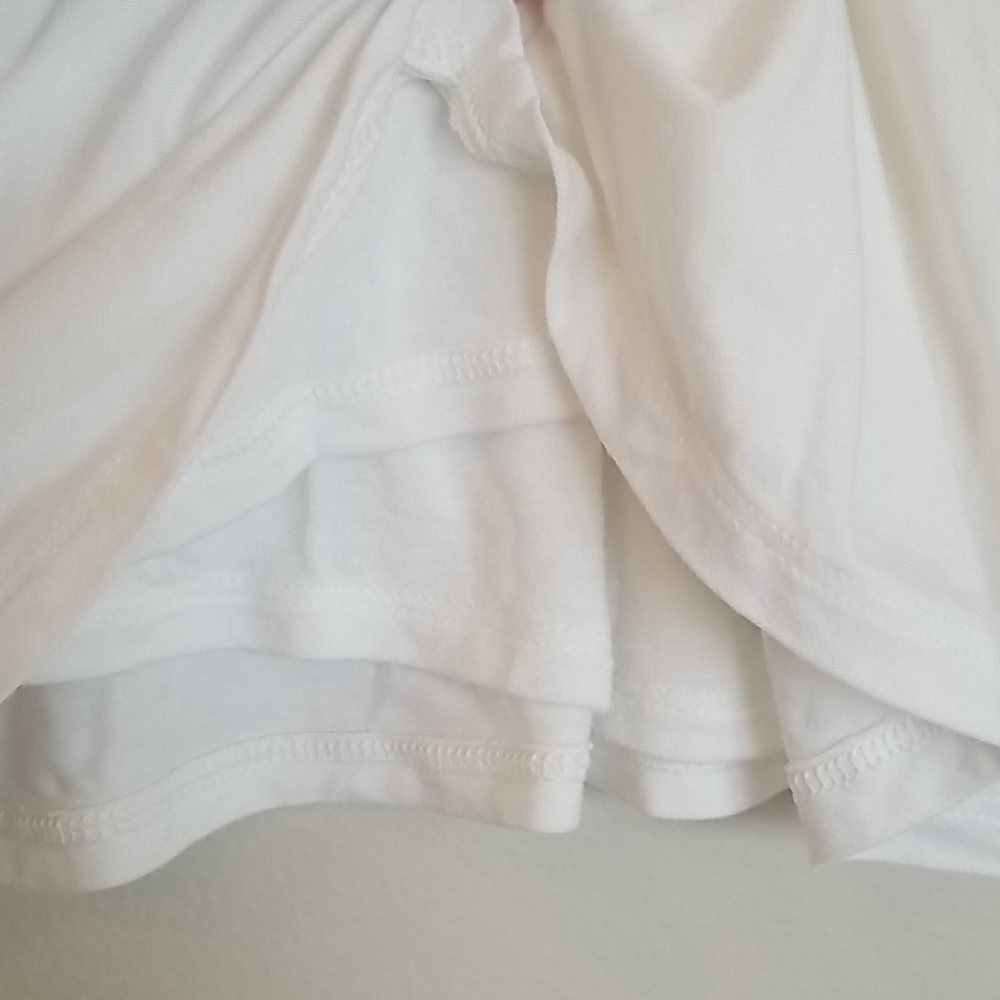 WHBM Long Sleeve V-Neck Top, Cream, Small, Front Ruching, Layered, EUC - Picture 4 of 4